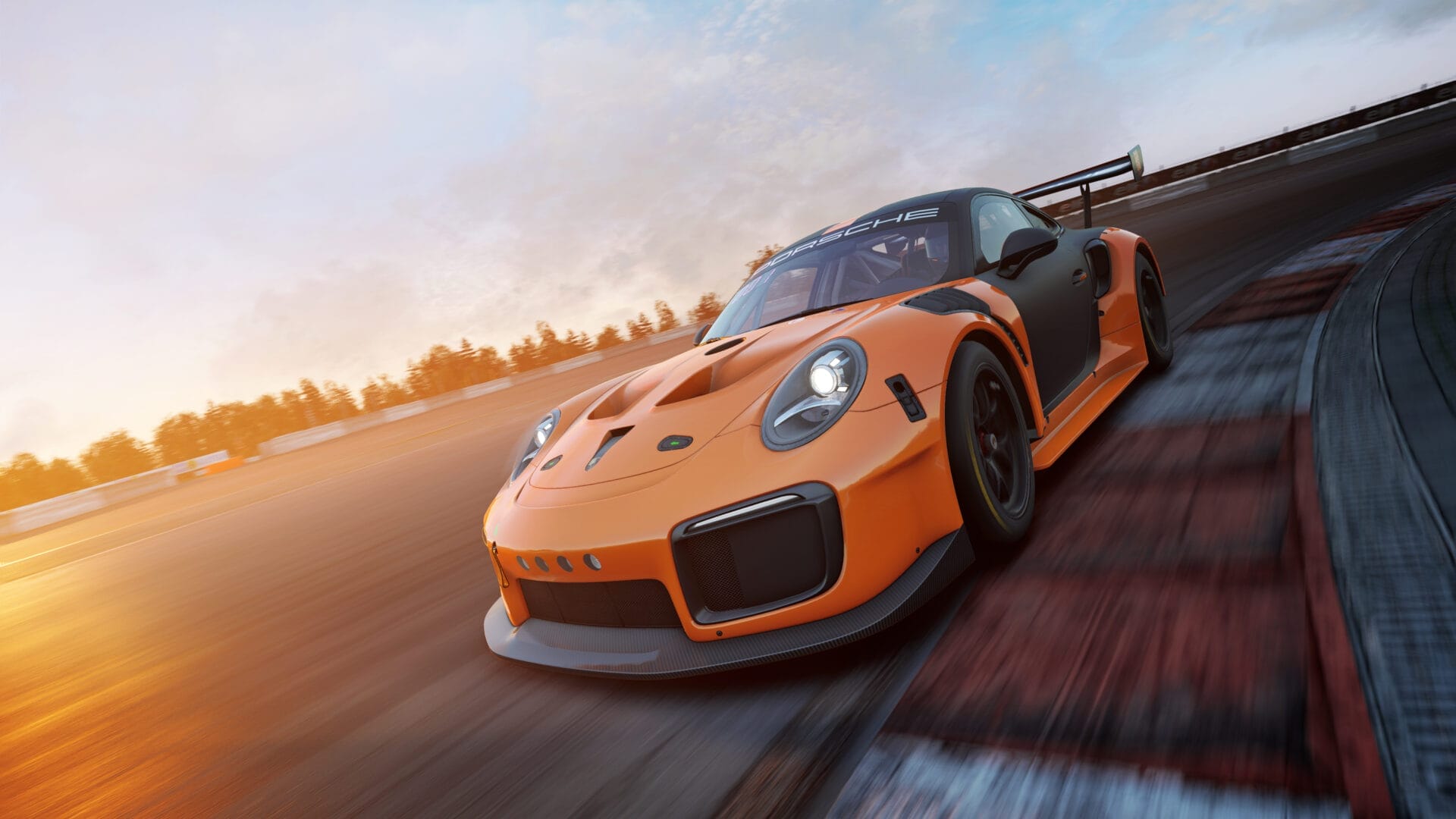 Cruise the virtual tracks in style with the striking Orange Porsche 911 GT2 in Assetto Corsa Competizione