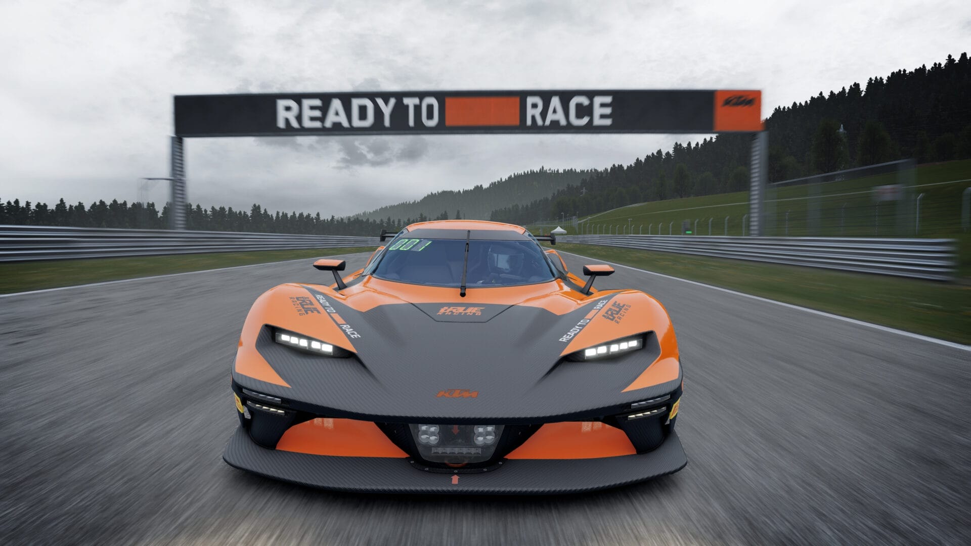 iconic KTM X-BOW GT2 in striking orange livery on Assetto Corsa Competizione